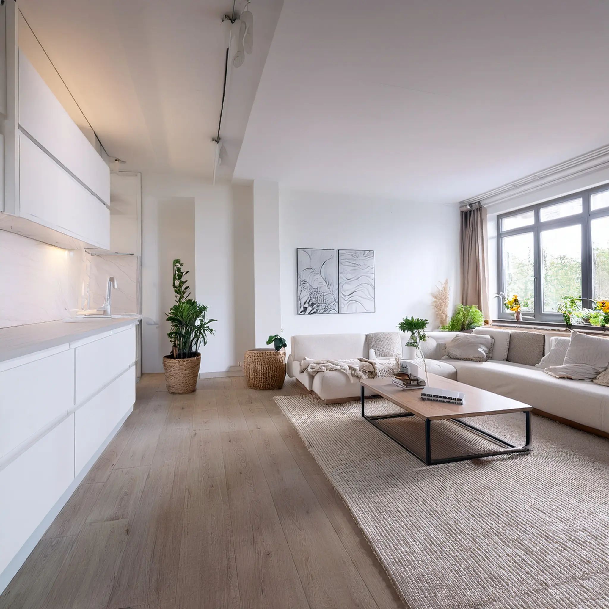 Pareti dall’aspetto pulito e naturale con Stucco per muro pronto all’uso Italstucco TG, superfici lisce e delicate.