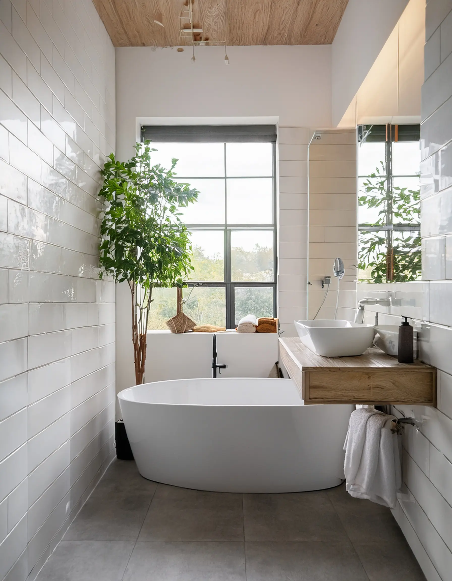 bagno con le piastrelle verniciate