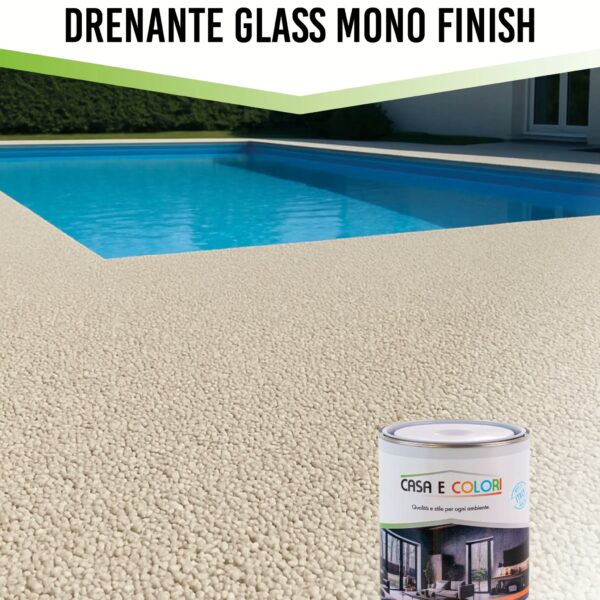 Finitura per pavimenti in sasso drenante Glass Mono Finish