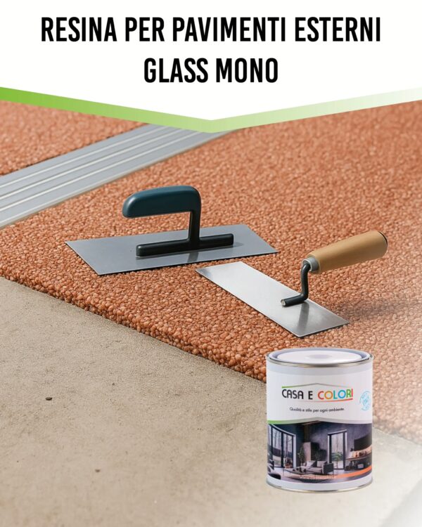 Resina per pavimenti esterni Glass Mono