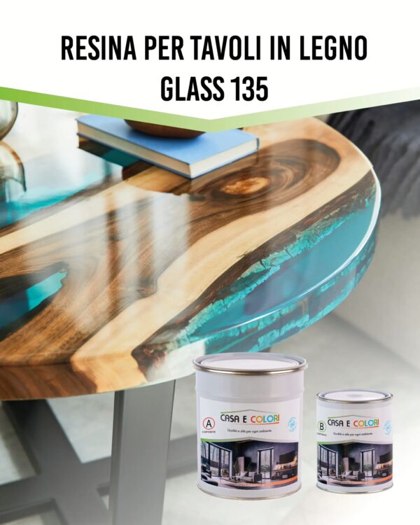 Resina per tavoli in legno Glass 135