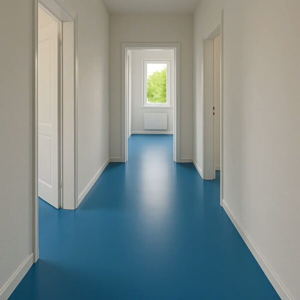 Resina Poliuretanica per Pavimento corridoio colore blu