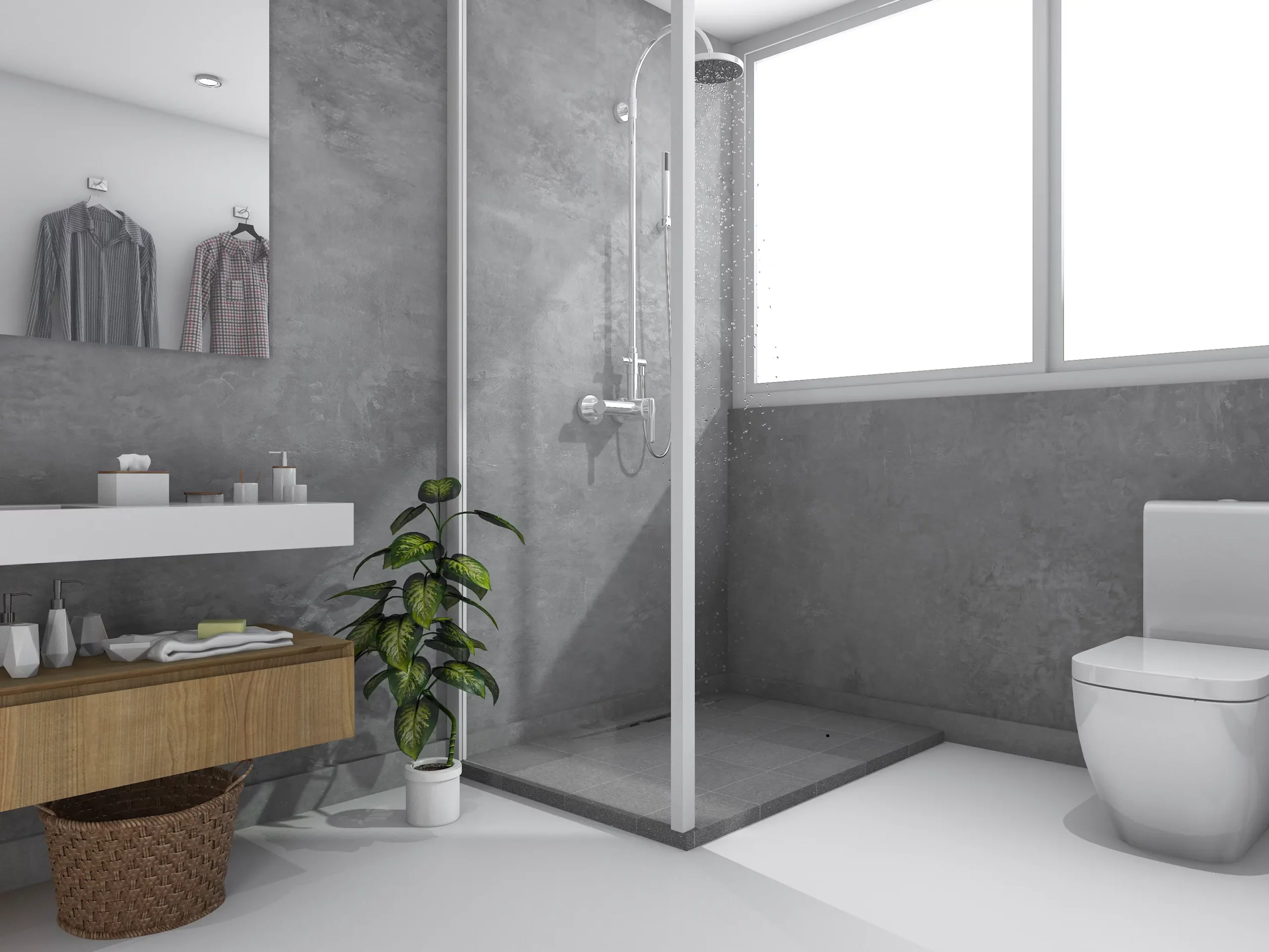 microcemento in bagno