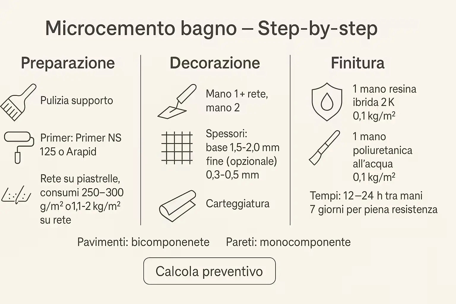Infografica-step-by-step-Preparazione-Decorazione-Finitura.