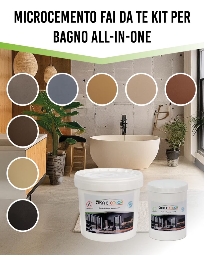 Microcemento Fai da Te Kit per Bagno All-in-One