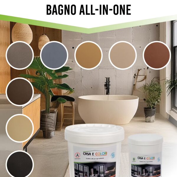 Microcemento Fai da Te Kit per Bagno All-in-One